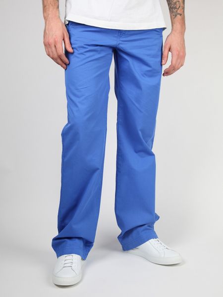Acne Lenny Less Trouser in Blue for Men - Lyst