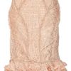 Alexander Mcqueen Embellished Crinkled Organza and Copper Thread Skirt in Pink (copper) - Lyst