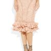 Alexander Mcqueen Embellished Crinkled Organza and Copper Thread Skirt in Pink (copper) - Lyst