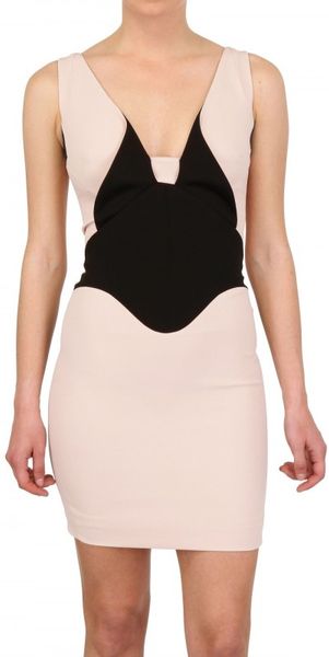 Antonio Berardi Bicolor Cady Dress - Lyst
