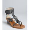 Balenciaga Grey Leather Gladiator Wedges in Gray (grey) - Lyst