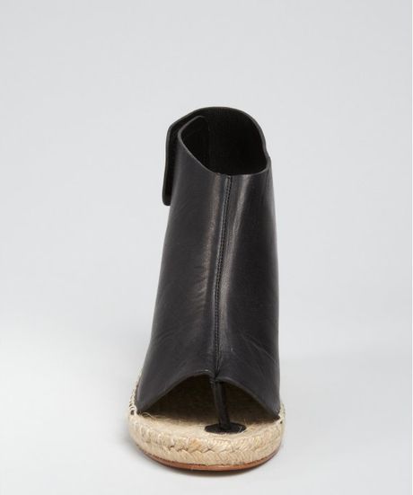 celine leather espadrille wedge