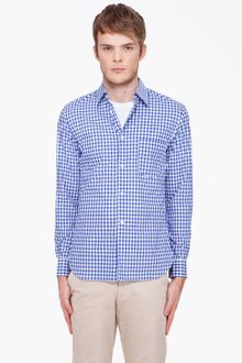 Comme Des Garçons Blue Gingham Check Shirt - Lyst