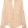 Elizabeth And James Aaliyah Silk Chiffon Blouse in Pink (blush) - Lyst