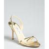 Jimmy Choo Gold Leather India Cross Strap Sandals in Gold - Lyst