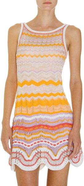 Missoni Canasta Dress in Multicolor (orange) - Lyst