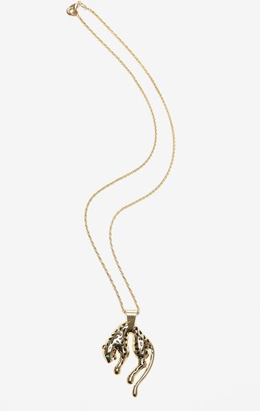 Nasty Gal Lazy Leopard Necklace in Gold (leopard) - Lyst