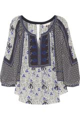 Rebecca Taylor Printed Silk Blouse