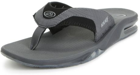 Reef Fanning Prints Flip Flops in Gray for Men (zebrasilver) | Lyst