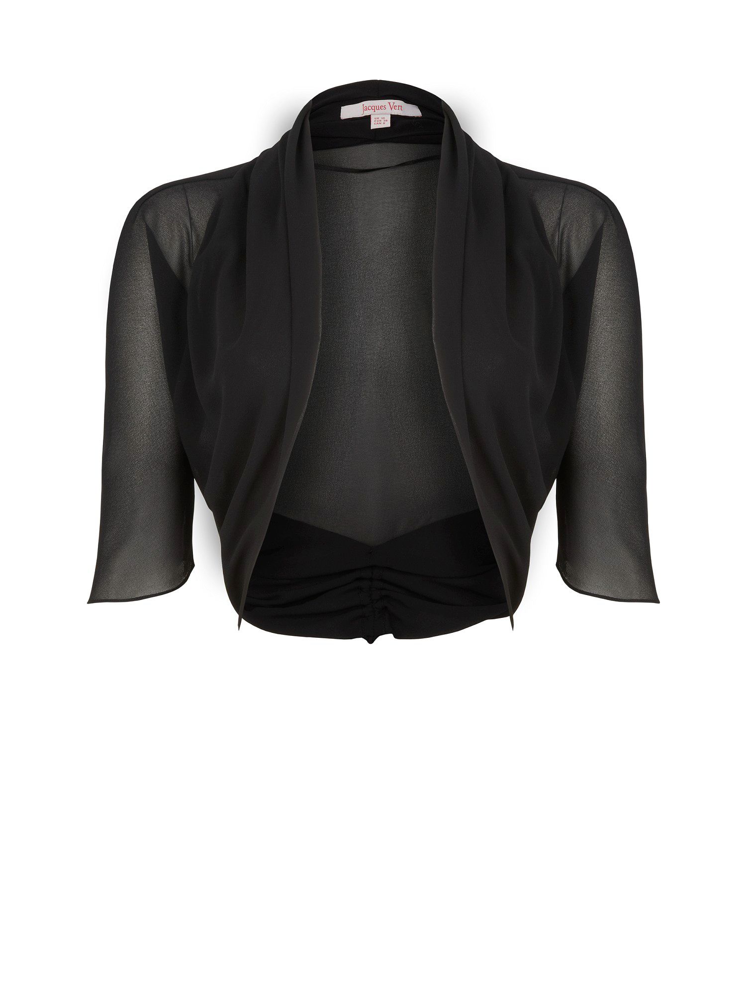 Jacques Vert Black Chiffon Shrug in Black Lyst
