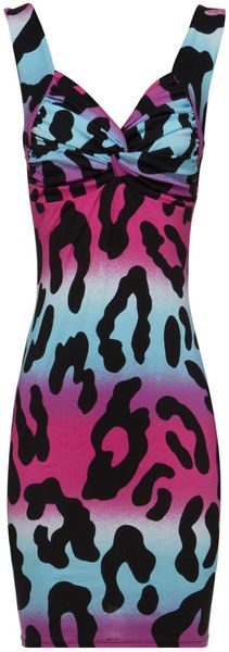 Jane Norman Rainbow Animal Print Dress - Lyst