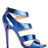 Jimmy Choo Gretchen Metallic Sandal in Blue - Lyst