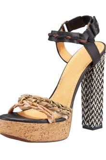 Lanvin Zigzag-heel Sandal - Lyst