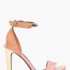 Lanvin Peach Beige Suede Heels in Beige - Lyst