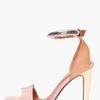 Lanvin Peach Beige Suede Heels in Beige - Lyst