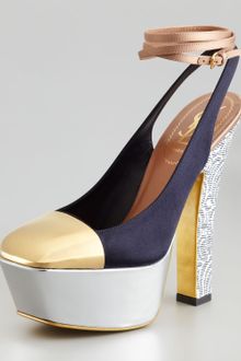 Yves Saint Laurent Obsession Colorblock Platform Pump - Lyst