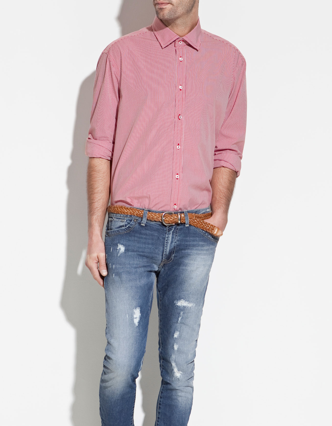 zara check shirt mens