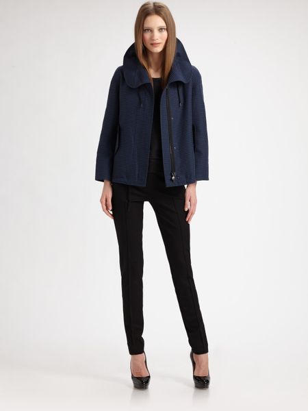 Akris Punto Stripe Parka in Blue (indigo) - Lyst