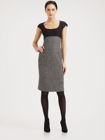  Micropattern Wool Dress 