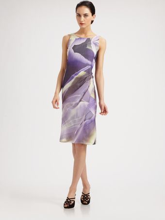  Watercolor Lily Drape Dress 