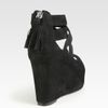 Dolce Vita Nubuck Leather Wedge Sandals in Black - Lyst