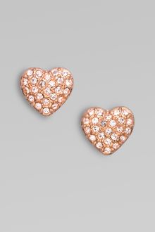 Marc By Marc Jacobs Pavé Heart Stud Earrings - Lyst