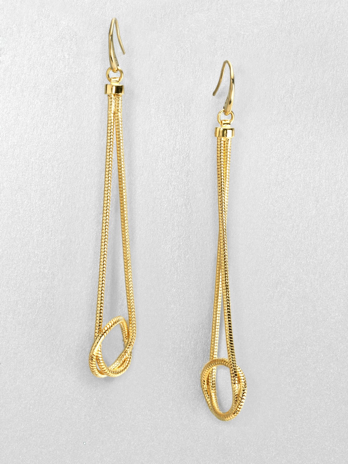 Michael Kors Knotted Snake Chain Drop Earrings in Gold Lyst