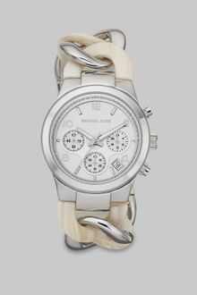 Michael Kors Acetate Stainless Steel Chronograph Watch - Lyst