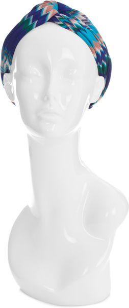 Missoni Zig Zag Headwrap in Blue - Lyst