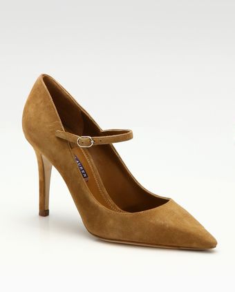  Suede Mary Jane Pumps 