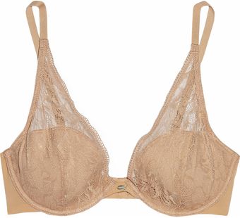 Calvin Klein Naked Glamour Lace Plunge Bra - Lyst