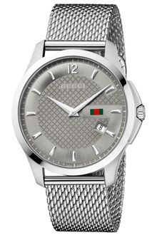 Gucci Mens Swiss Gtimeless Stainless Steel Mesh Bracelet Watch - Lyst