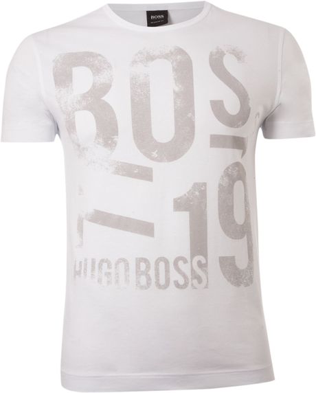 plain white hugo boss tshirt