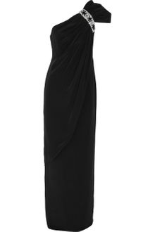 Notte By Marchesa Embellished Oneshoulder Silk Gown - Lyst