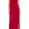 Notte By Marchesa Crystalembellished Silksatin Gown in Red - Lyst