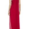 Notte By Marchesa Crystalembellished Silksatin Gown in Red - Lyst