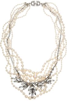 Tom Binns Pearls in Peril Glass Pearl and Swarovski Crystal Necklace - Lyst