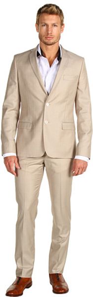 Versace Two Button Suit in Beige for Men (b) - Lyst