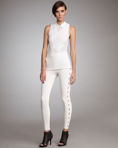 Alexander Wang Cutout Leggings in White - Lyst