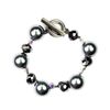 Anne Klein Imitation Pearl and Beaded Toggle Bracelet in Black (pearl) - Lyst