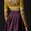 Burberry Prorsum Contrast Woven Sweater in Gray (chrome yellow) - Lyst