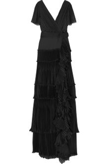 Diane Von Furstenberg Mina Pleated Crepe Gown - Lyst
