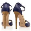 Elie Saab Peep Toe Ankle Strap Sandals in Blue - Lyst