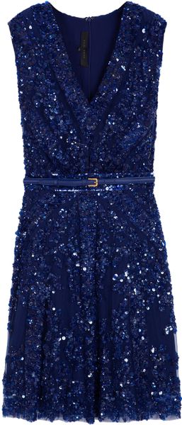 Elie Saab Short Sleeve Beaded Dress - Lyst