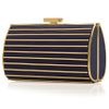 Elie Saab Small Striped Clutch in Blue - Lyst