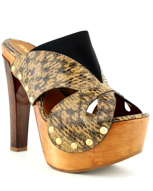 chunky black mules