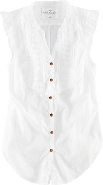 H&m Blouse in White - Lyst