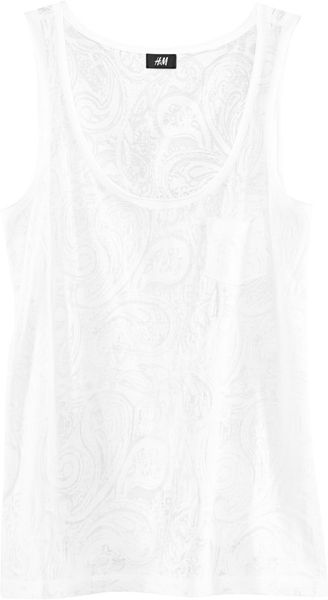 H&m Top in White - Lyst