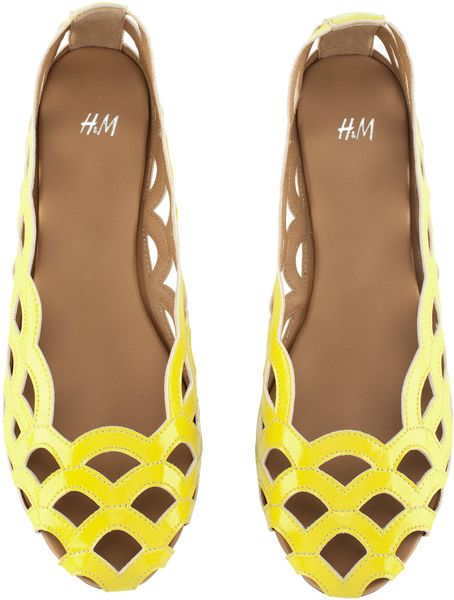 h&m yellow heels