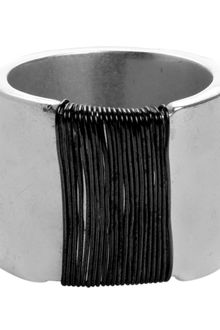 Kenneth Cole Silver and Hematite Plated Wire Wrap Ring - Lyst